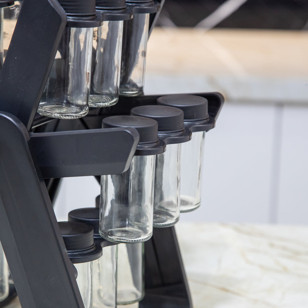 🌶️ منظّم الفاحات الدوّار – 18 قطعة (Porte-épices 18 Pièces)