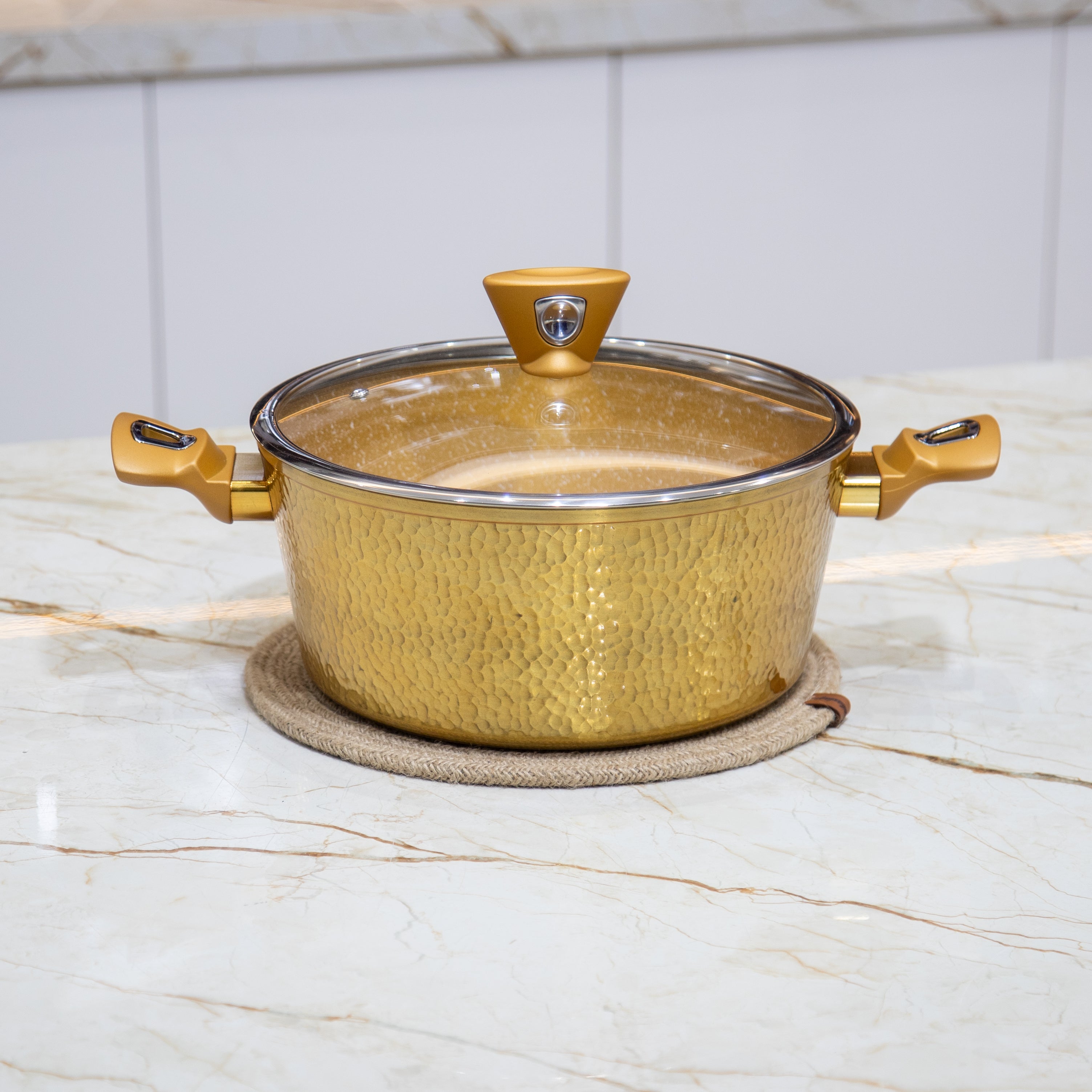 SERVICE 18PCS CUIVRE EN GRANITE