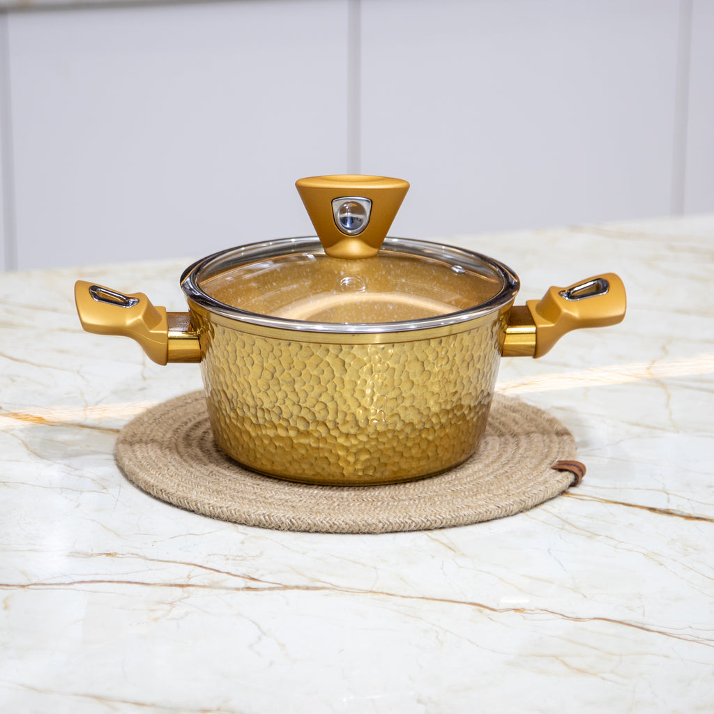 SERVICE 18PCS CUIVRE EN GRANITE