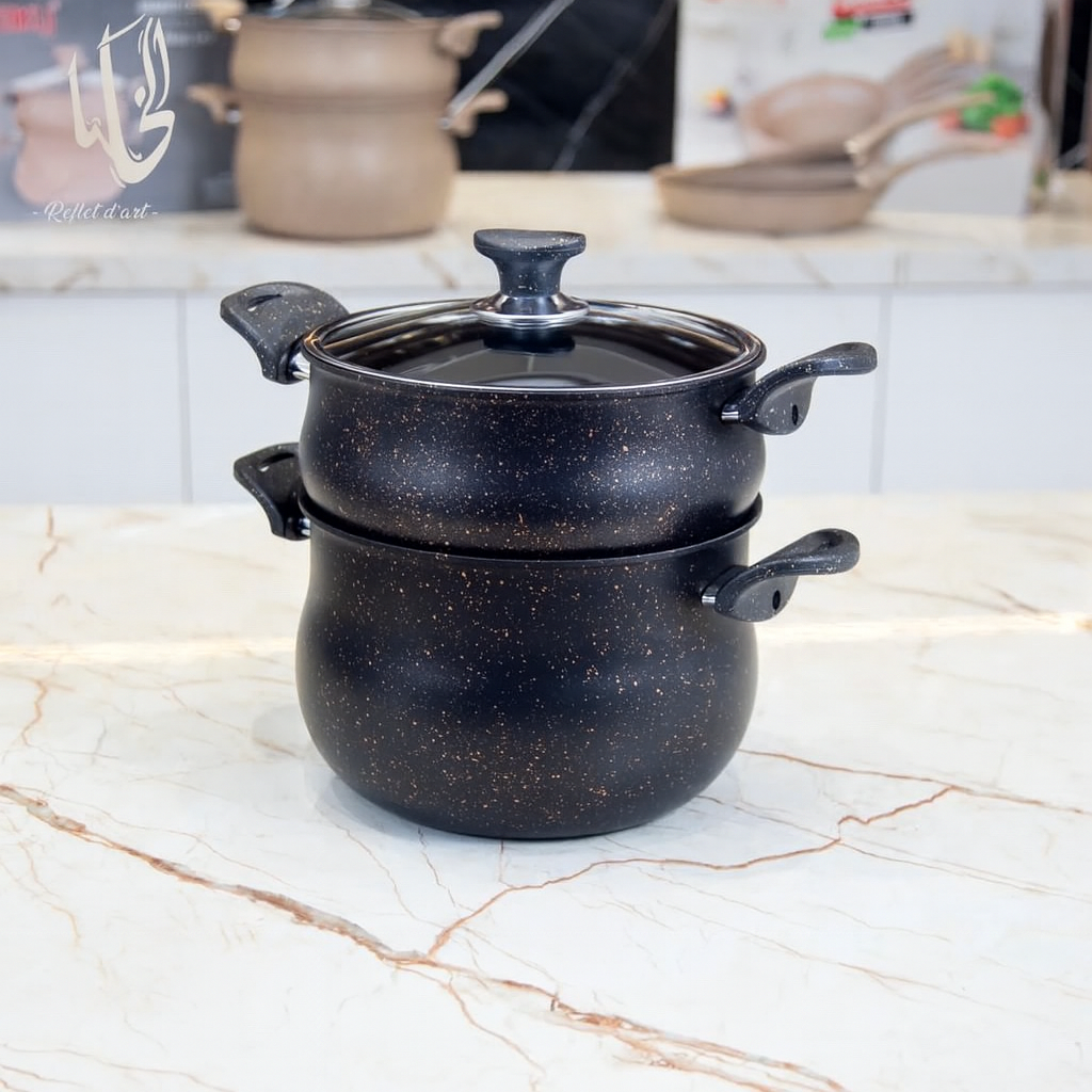 🔥 Couscoussier Granite AKY – 24 CM 🔥