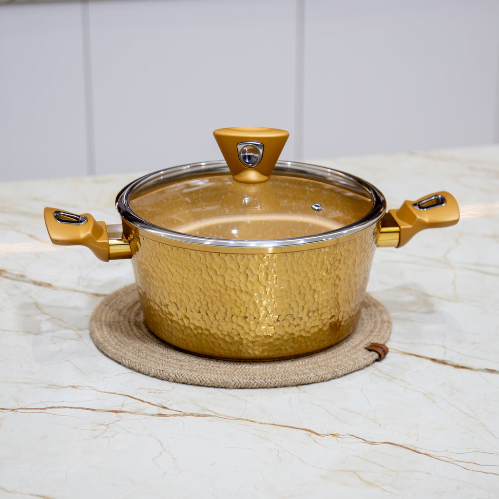SERVICE 18PCS CUIVRE EN GRANITE