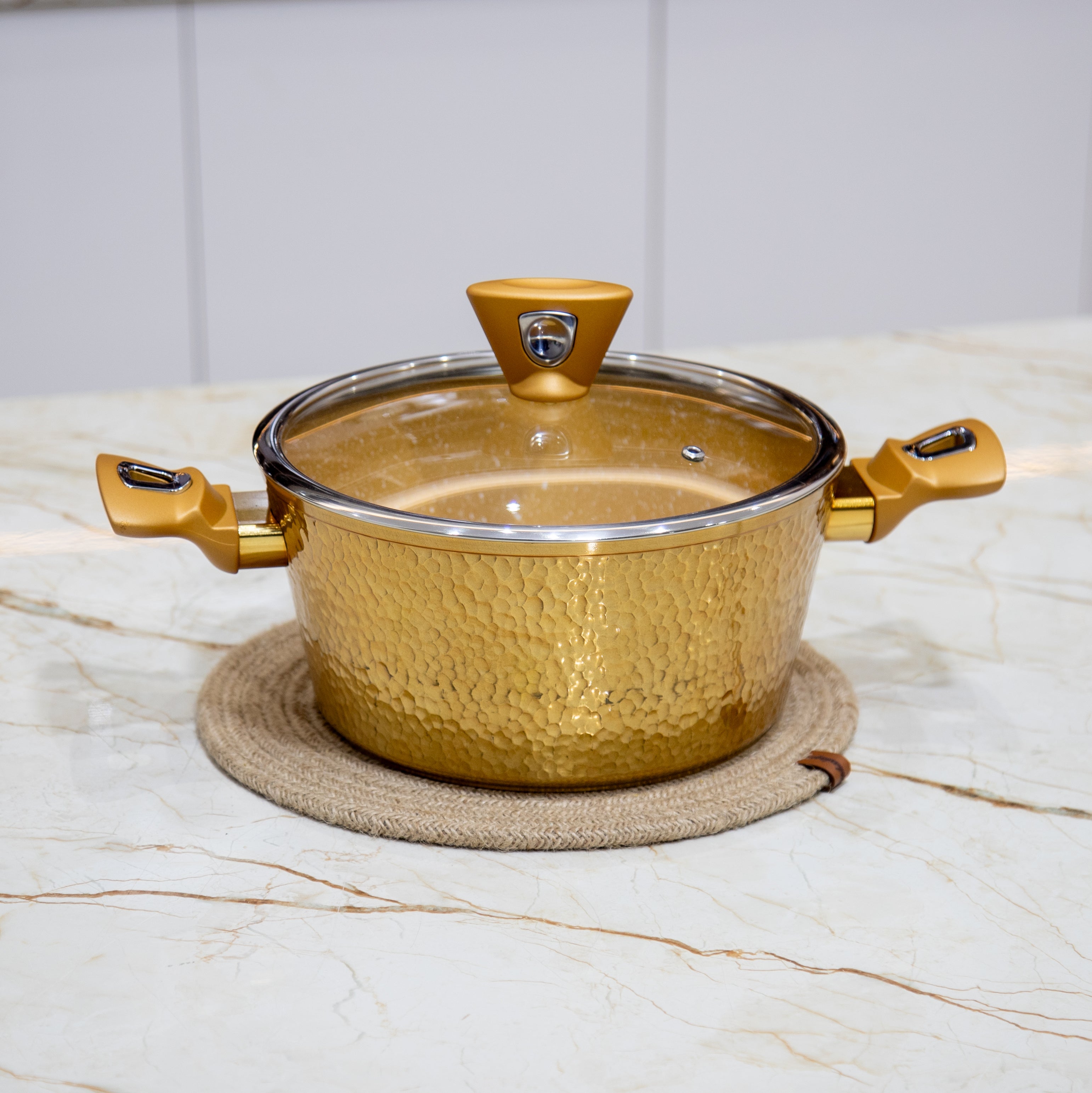 SERVICE 18PCS CUIVRE EN GRANITE